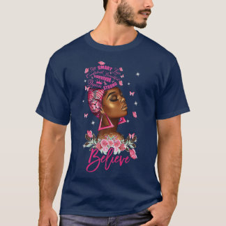 Borstkanker Warrior Awareness Black Queen Women T-shirt