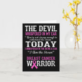 Borstkanker Warrior Awareness Survivor Quote Kaart (Gele Bloem)