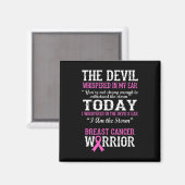 Borstkanker Warrior Awareness Survivor Quote Magneet (Voorkant / Achterkant)