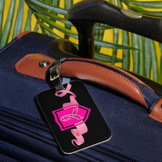 Borstkanker Warrior Bagagelabel (Voorkant Insitu 1)