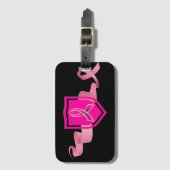 Borstkanker Warrior Bagagelabel (Voorkant (verticaal))