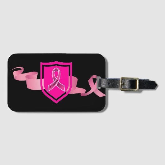 Borstkanker Warrior Bagagelabel (Voorkant (horizontaal))