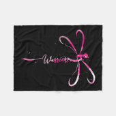 Borstkanker Warrior Borstkanker Awareness Drag Fleece Deken (Voorkant (Horizontaal))