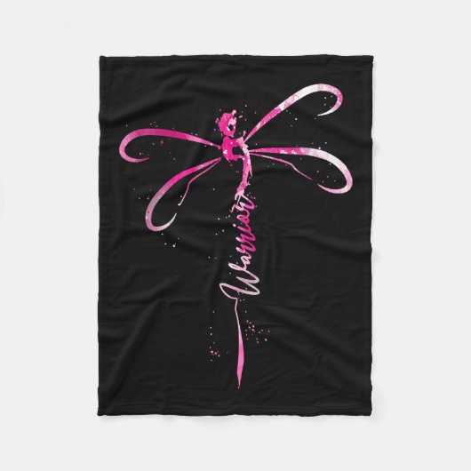 Borstkanker Warrior Borstkanker Awareness Drag Fleece Deken (Voorkant)