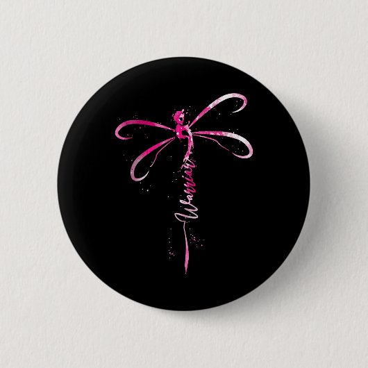 Borstkanker Warrior Borstkanker Awareness Drag Ronde Button 5,7 Cm (Voorkant)