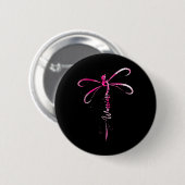 Borstkanker Warrior Borstkanker Awareness Drag Ronde Button 5,7 Cm (Voorkant /achterkant)