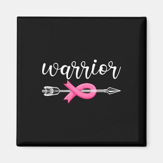 Borstkanker Warrior Breast Cancer Awareness Magneet (Voorkant)