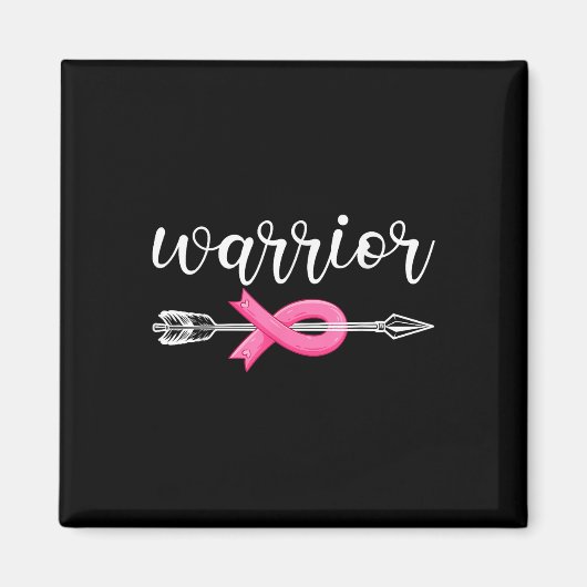 Borstkanker Warrior Breast Cancer Awareness Magneet (Voorkant)