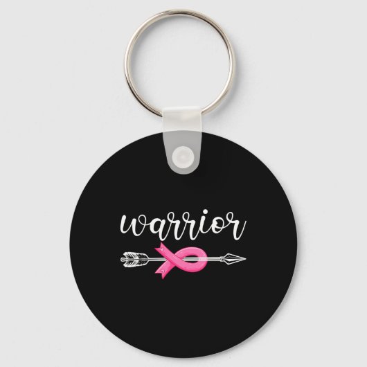 Borstkanker Warrior Breast Cancer Awareness Sleutelhanger (Voorkant)