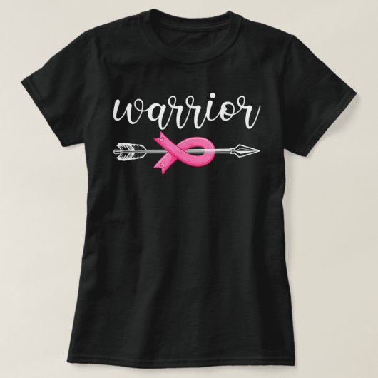Borstkanker Warrior Breast Cancer Awareness T-shirt (Design voorkant)
