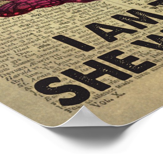 Borstkanker Warrior Butterfly Ik ben het Storm Poster (Hoek)