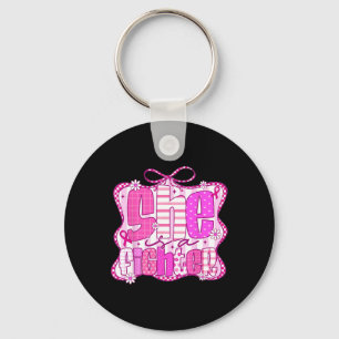 Borstkanker Warrior Coquette Roze Lint Ze Is Sleutelhanger