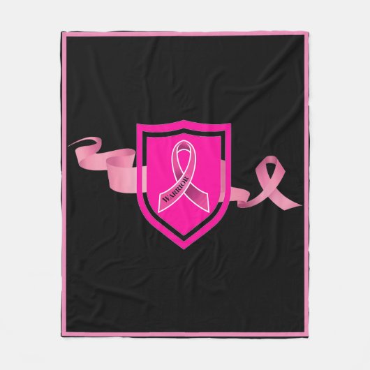 Borstkanker Warrior Fleece Deken (Voorkant)