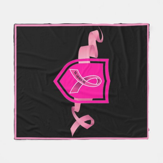 Borstkanker Warrior Fleece Deken (Voorkant (Horizontaal))