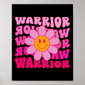 Borstkanker Warrior Flower Pink Ribbon Poster (Voorkant)