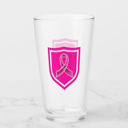 Borstkanker Warrior Glas (Achterkant)