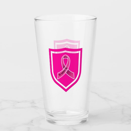 Borstkanker Warrior Glas (Voorkant)