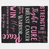 Borstkanker Warrior (grote deken) Fleece Deken (Voorkant (Horizontaal))