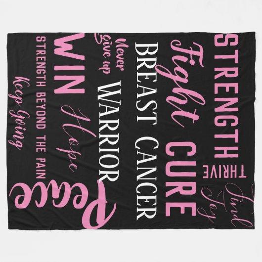 Borstkanker Warrior (grote deken) Fleece Deken (Voorkant (Horizontaal))