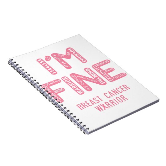 Borstkanker Warrior - IK BEN FINE Notitieboek (Rechterzijde)