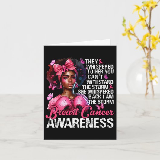 Borstkanker Warrior Ik ben het Storm Sterke vrouwe Kaart (Gele Bloem)