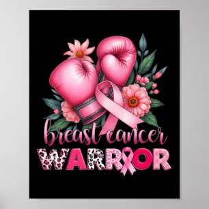 Borstkanker Warrior Pink Breast Cancer Awareness Poster