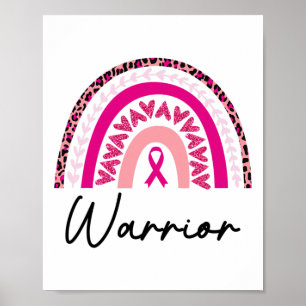 Borstkanker Warrior Pink Breast Cancer Awareness Poster
