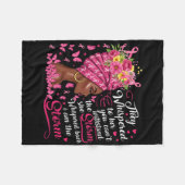 Borstkanker Warrior Pink Ribbon Ik ben het Storm B Fleece Deken (Voorkant (Horizontaal))