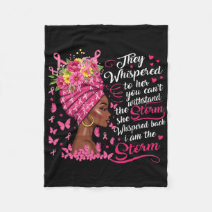 Borstkanker Warrior Pink Ribbon Ik ben het Storm B Fleece Deken