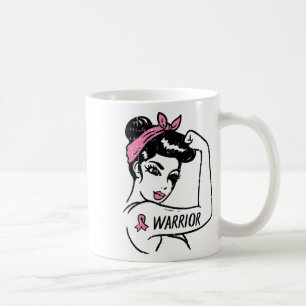 Borstkanker Warrior Rosie Riveter Roze Vrouwen Koffiemok