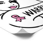 Borstkanker Warrior Rosie Riveter Roze Vrouwen Poster (Hoek)