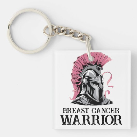 Borstkanker Warrior Sleutelhanger (voorkant)