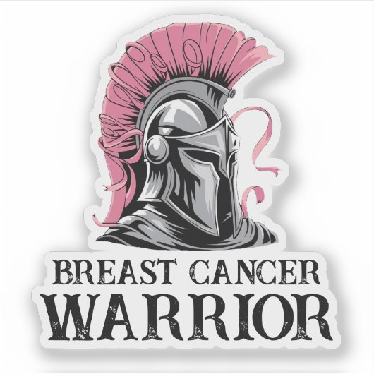 Borstkanker Warrior Sticker (Voorkant)