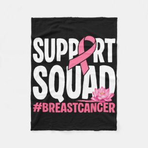 Borstkanker Warrior Support Squad Pink Ribbon Wo Fleece Deken