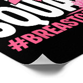 Borstkanker Warrior Support Squad Pink Ribbon Wo Poster (Hoek)