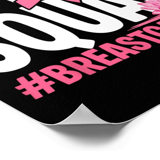 Borstkanker Warrior Support Squad Pink Ribbon Wo Poster (Hoek)