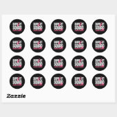 Borstkanker Warrior Support Squad Pink Ribbon Wo Ronde Sticker (Vel)