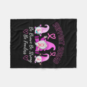 Borstkanker Warrior Support Squad Roze lint voor Fleece Deken (Voorkant (Horizontaal))