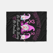 Borstkanker Warrior Support Squad Roze lint voor Fleece Deken (Voorkant (Horizontaal))