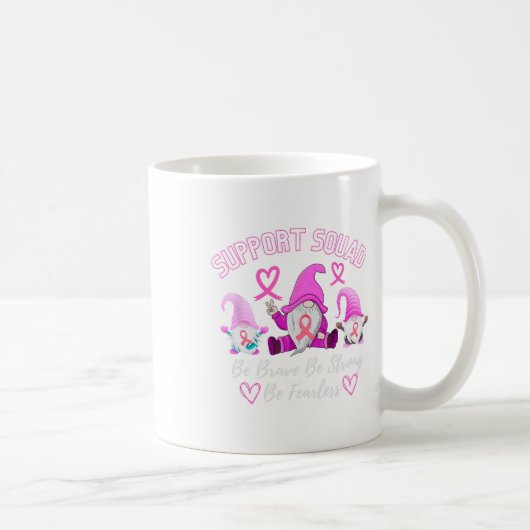 Borstkanker Warrior Support Squad Roze lint voor Koffiemok (Rechts)