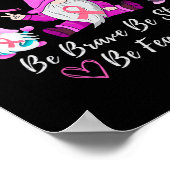 Borstkanker Warrior Support Squad Roze lint voor Poster (Hoek)