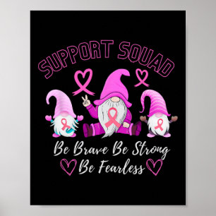 Borstkanker Warrior Support Squad Roze lint voor Poster