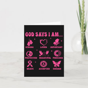 Borstkanker Warrior Survivor Christelijk Faith God Kaart