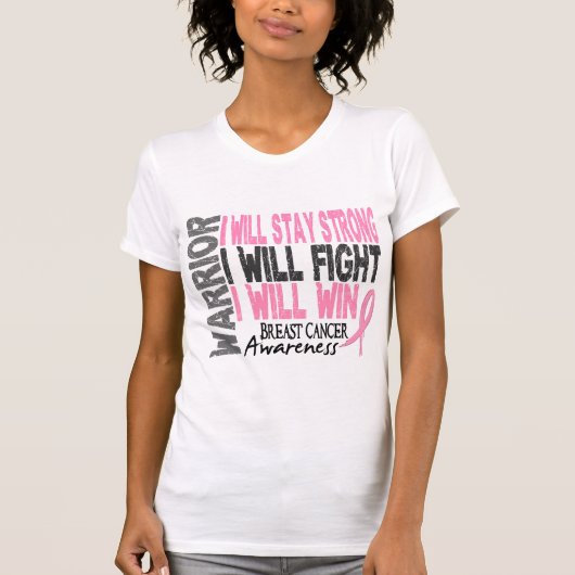 Borstkanker Warrior T-shirt (Voorkant)