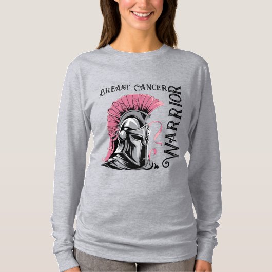Borstkanker Warrior T-shirt (Voorkant)