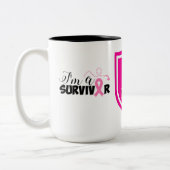 Borstkanker Warrior Tweekleurige Koffiemok (Links)