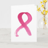 Borstkanker Waterverf lint Kaart (Gele Bloem)