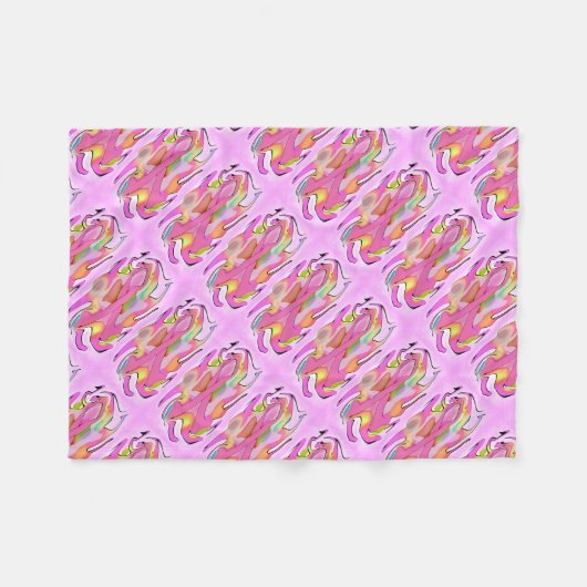Borstkanker Waterverf Roze lintlint Fleece Deken (Voorkant (Horizontaal))