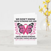 Borstkanker We weten niet hoe sterk we roze zijn Kaart (Gele Bloem)