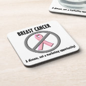Borstkanker Ziekte, geen marketingmogelijkheid Onderzetter (Linkerzijde)